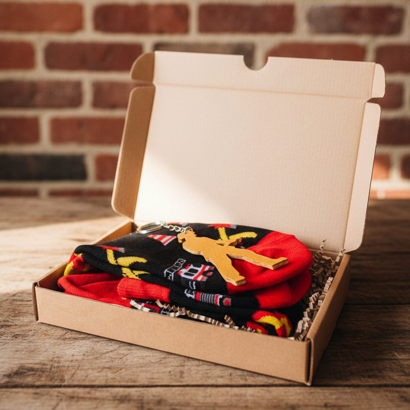 Firefighter Gift Set – Socks & Key Chain