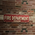 Fire Department Red Wall Sign
