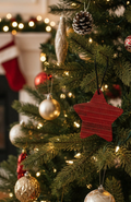 Eco-Friendly Red Star Ornaments