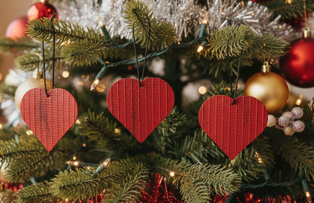 Rescued & Recycled – Unique Fire Hose Heart Christmas Tree Ornament