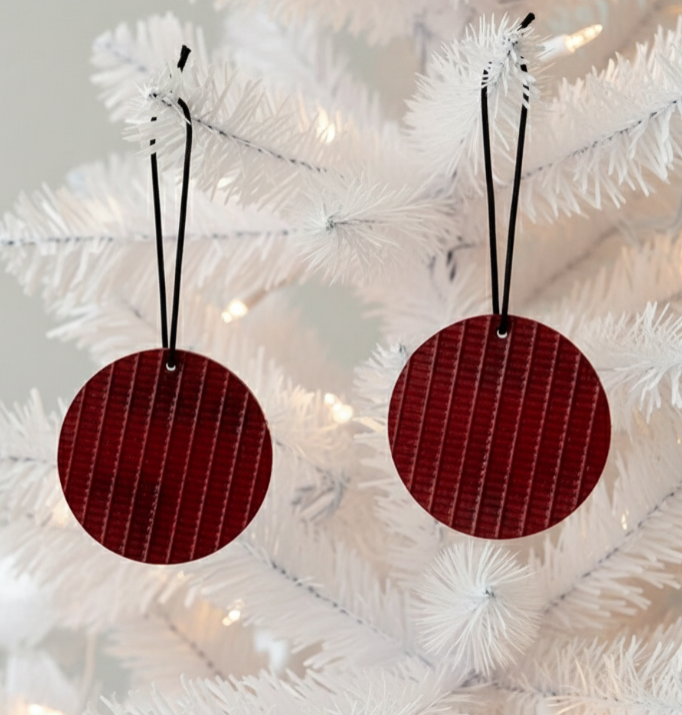 Rescued & Recycled – Eco Circle Baubles, Sustainable Christmas Tree Decorations