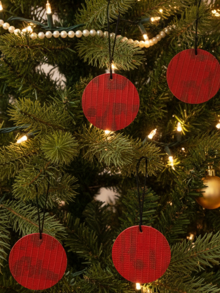 Rescued & Recycled – Eco Circle Baubles, Sustainable Christmas Tree Decorations