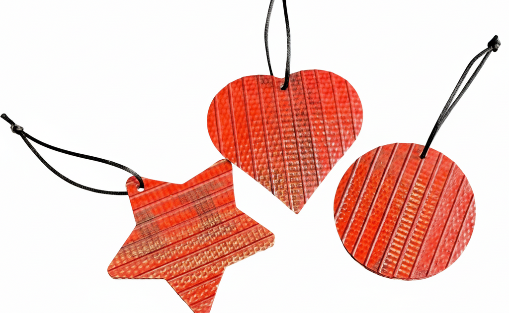 From Fire to Festive – 3 Upcycled Fire Hose Christmas Ornaments