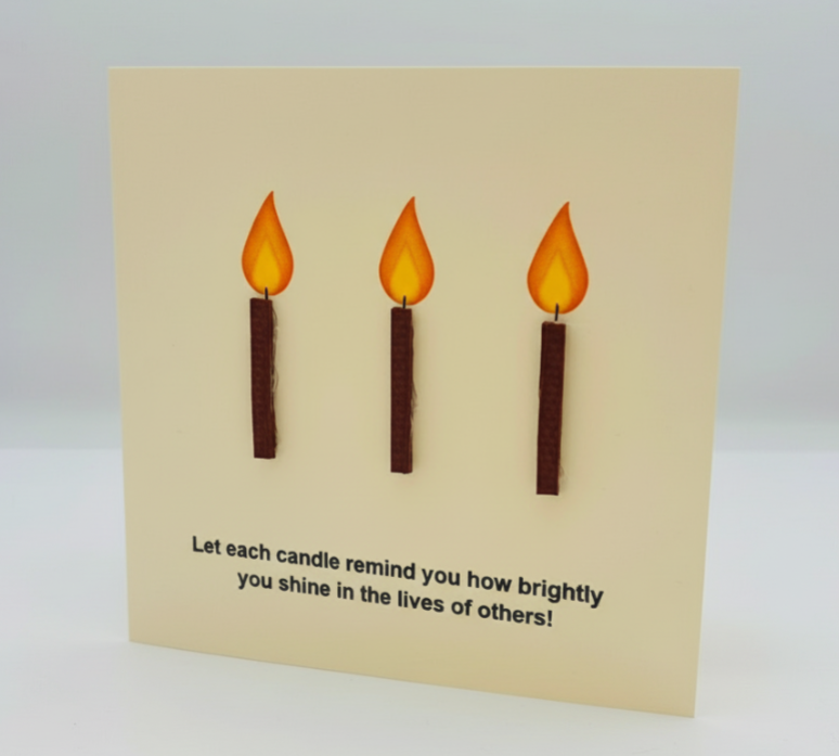 Heroes Deserve Thanks – Playful Firefighter Greeting Card Made from Ex-Fire Hose