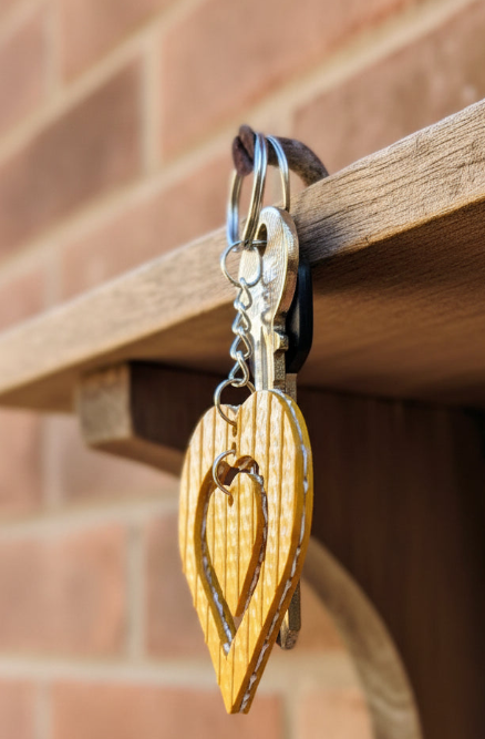 Eco-Friendly Heart Yellow Keyring