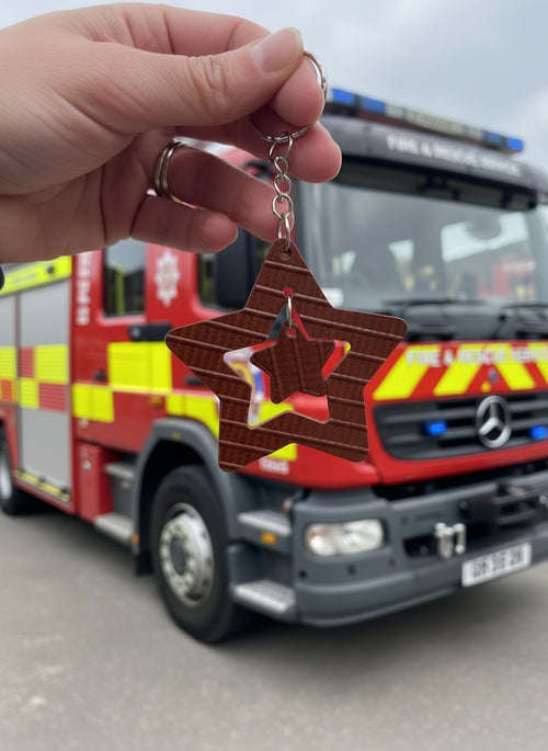 Eco-Friendly Red Star Key Chain