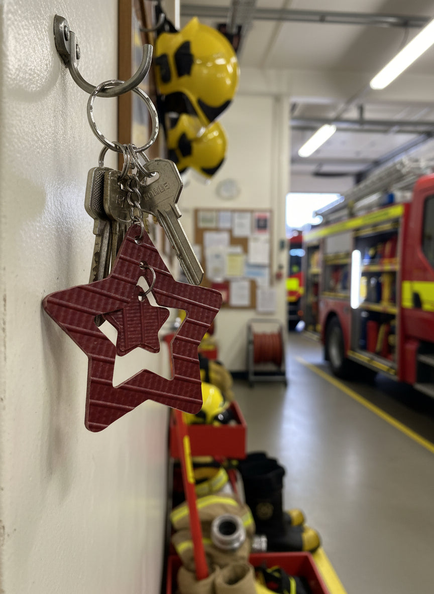 Eco-Friendly Keyring | Crafted from Decommissioned Fire Hose