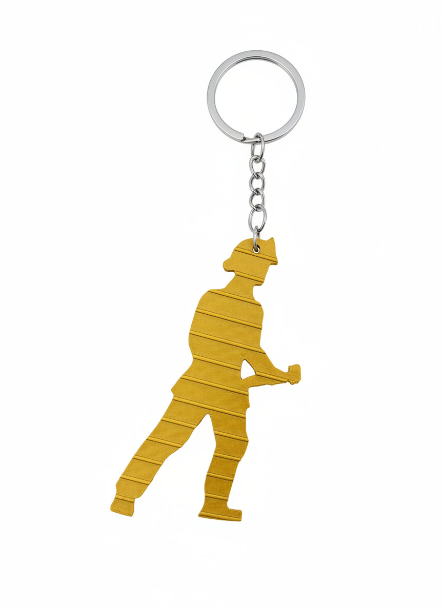 Eco-Friendly Keyring - Firefighter Yellow Keychain - Crafted from Decommissioned Fire Hose