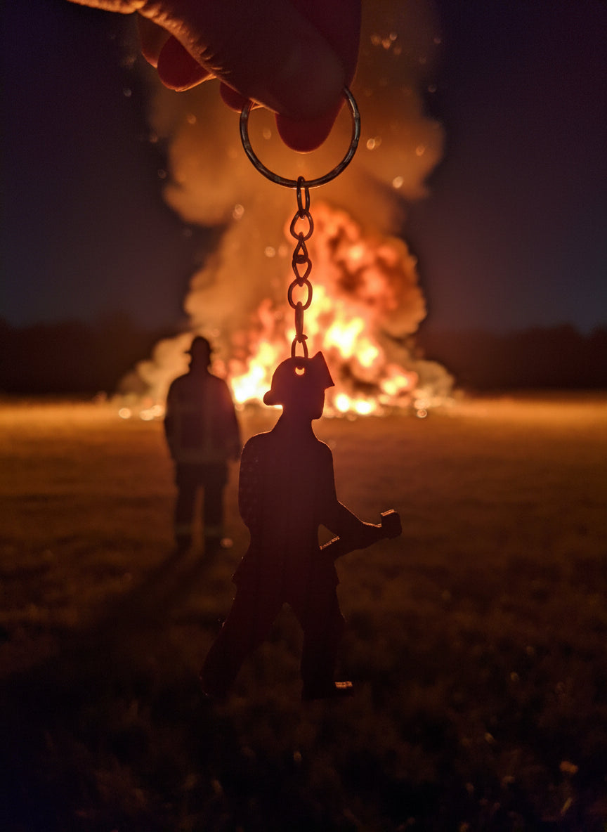 Eco-Friendly Keyring - Firefighter Keychain - Crafted from Decommissioned Fire Hose