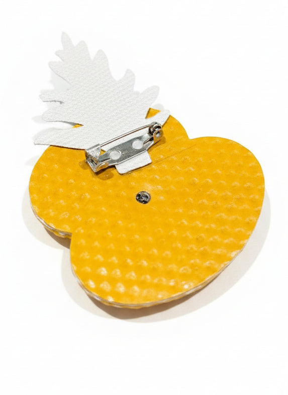 Handmade Yellow Flower Brooch Jewellery from Recycled Fire Hose