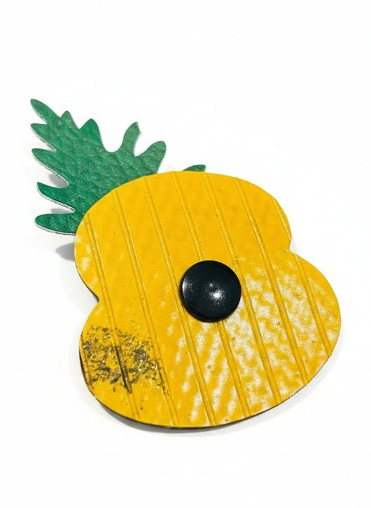 Handmade Yellow Flower Brooch Jewellery from Recycled Fire Hose