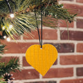 Eco Friendly Ex-Fire hose Yellow Heart Decorations