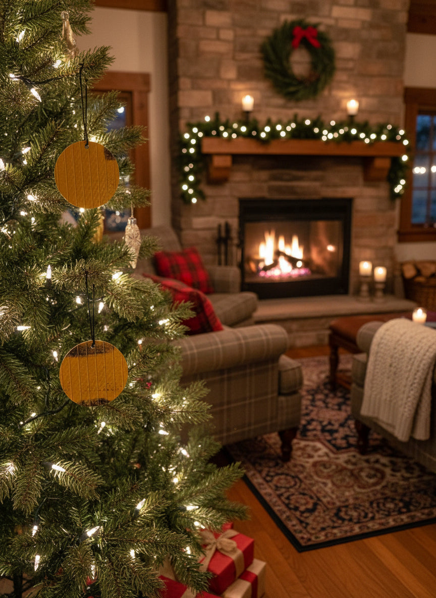 Rescued & Recycled – Eco Circle Baubles, Sustainable Christmas Tree Decorations