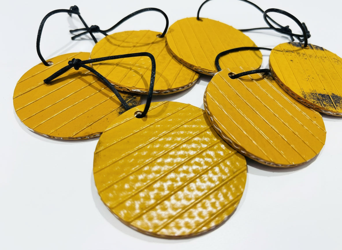 Rescued & Recycled – Eco Circle Baubles, Sustainable Christmas Tree Decorations