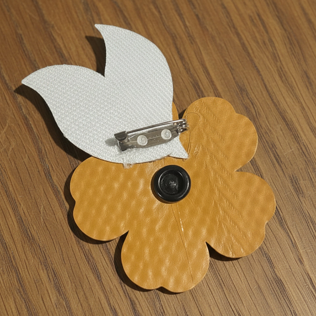 Ex-Fire Hose- Yellow Flower Brooch