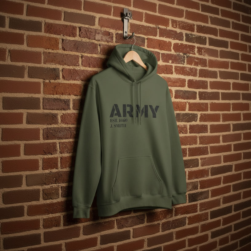 Personalised Army Hoodie