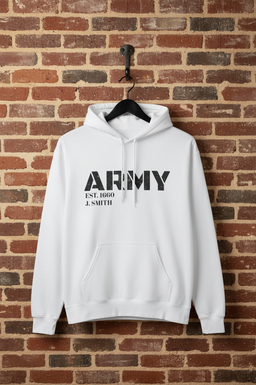Personalised Army Hoodie