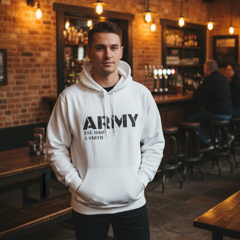 Personalised Army Hoodie