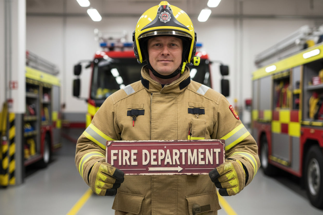 Fire Department Wall Sign- Fun Novelty Gift