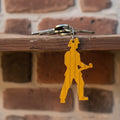 Eco-Friendly yellow Firefighter Key Chain