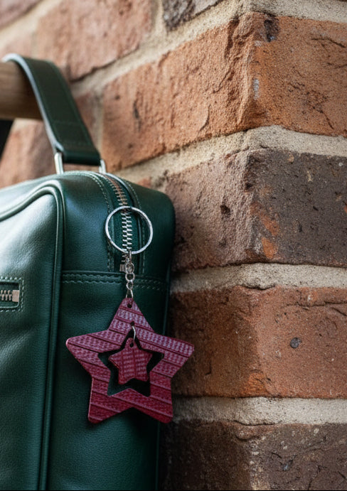 Eco-Friendly Red Star Key Chain