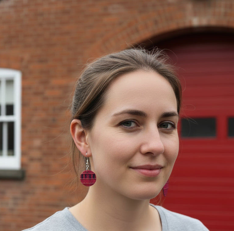 Handmade Retro Earrings - Ex Fire-Hose