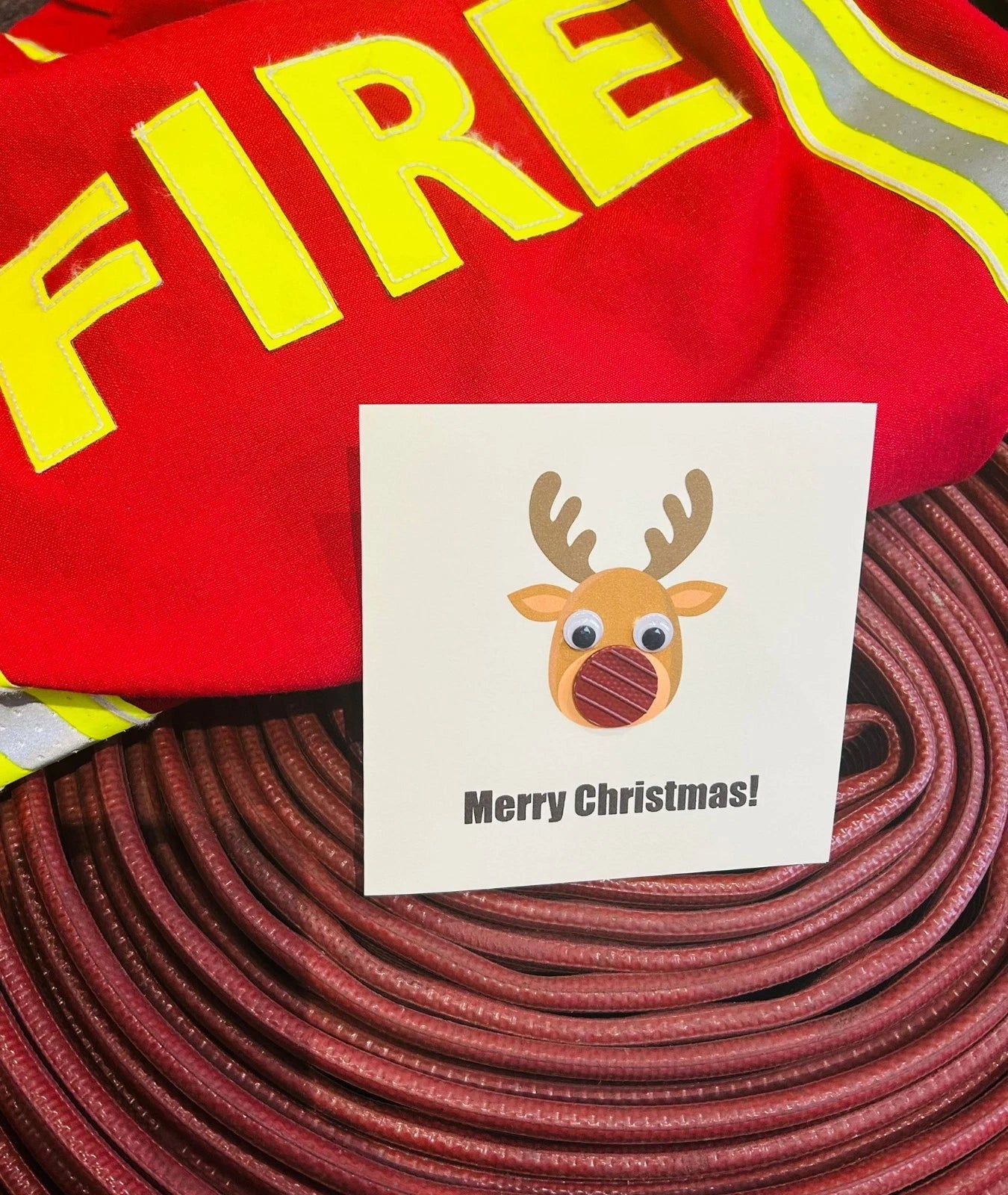 From Fire to Festive – Eco-Friendly Christmas Card Crafted from Decommissioned Fire Hose