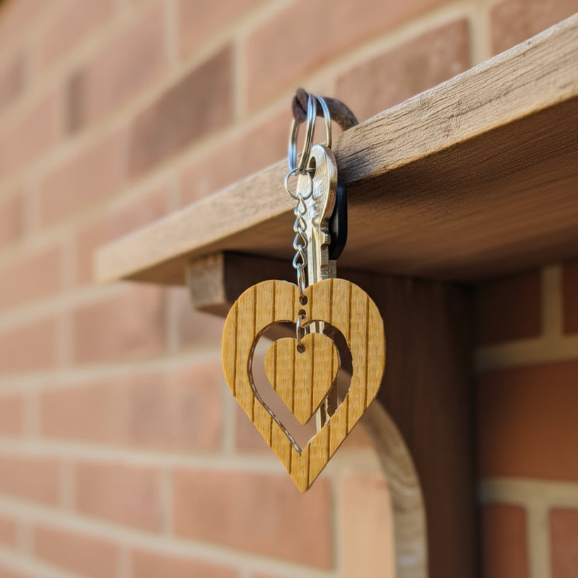 Eco-Friendly Heart Yellow Keyring