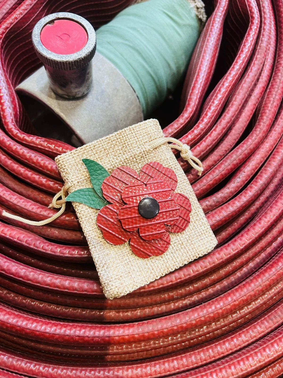 Bloom with Purpose – Handmade Flower Brooch Jewellery from Recycled Fire Hose