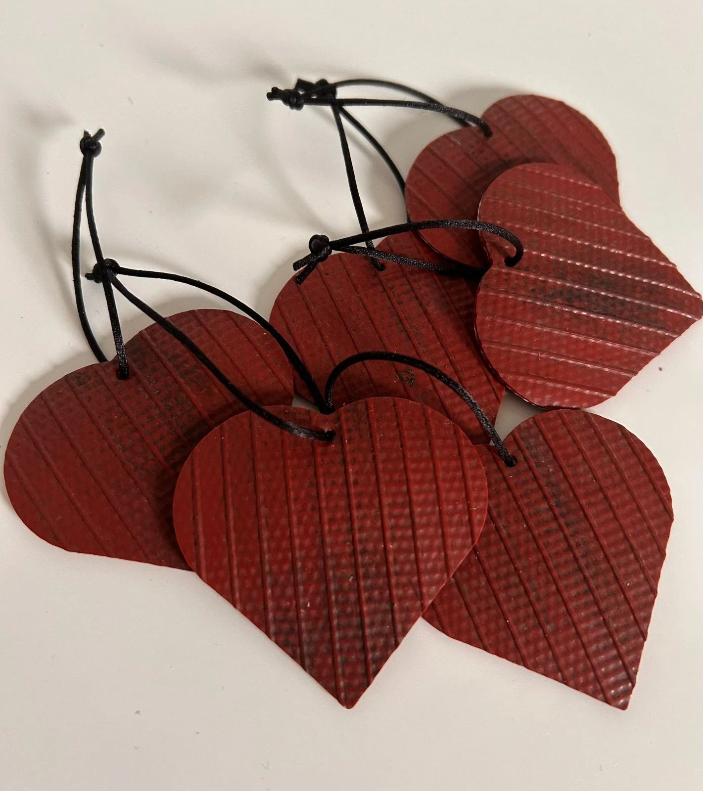 Rescued & Recycled – Unique Fire Hose Heart Christmas Tree Ornament