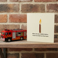 Playful Firefighter Birthday Greeting Card