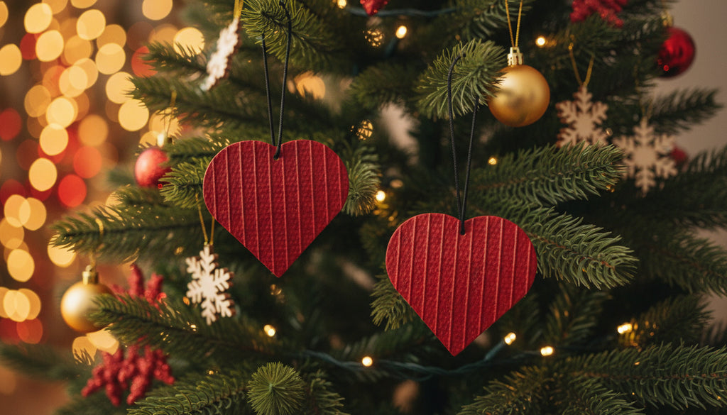 Rescued & Recycled – Unique Fire Hose Heart Christmas Tree Ornament