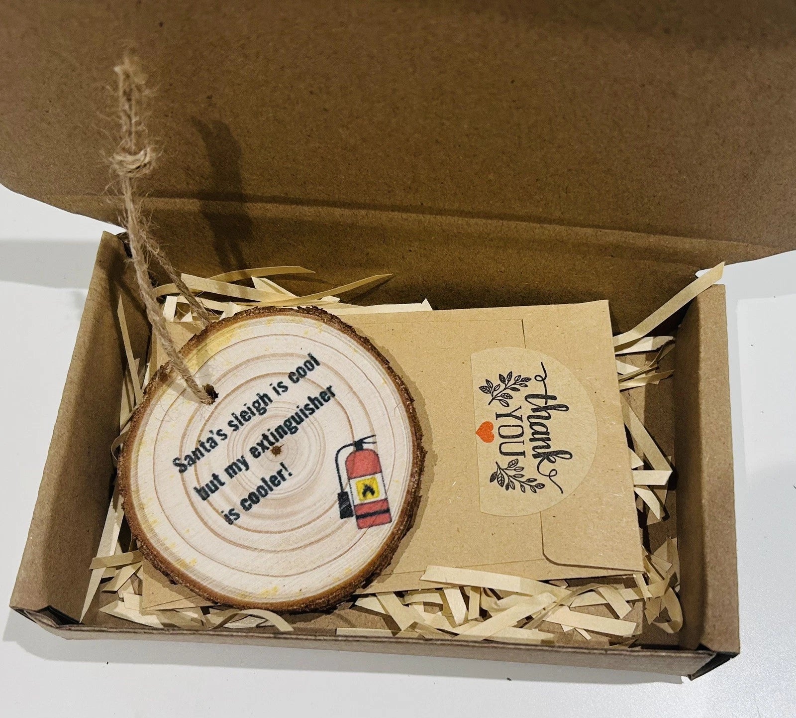 Upcycled wooden Christmas Log - Christmas Decoration - My Extinguisher Is Cooler!