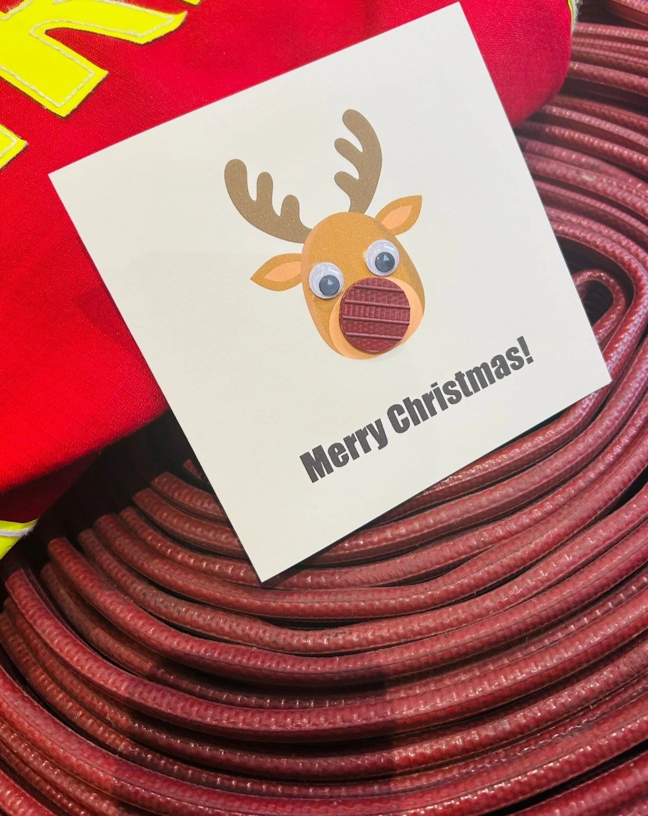 From Fire to Festive – Eco-Friendly Christmas Card Crafted from Decommissioned Fire Hose