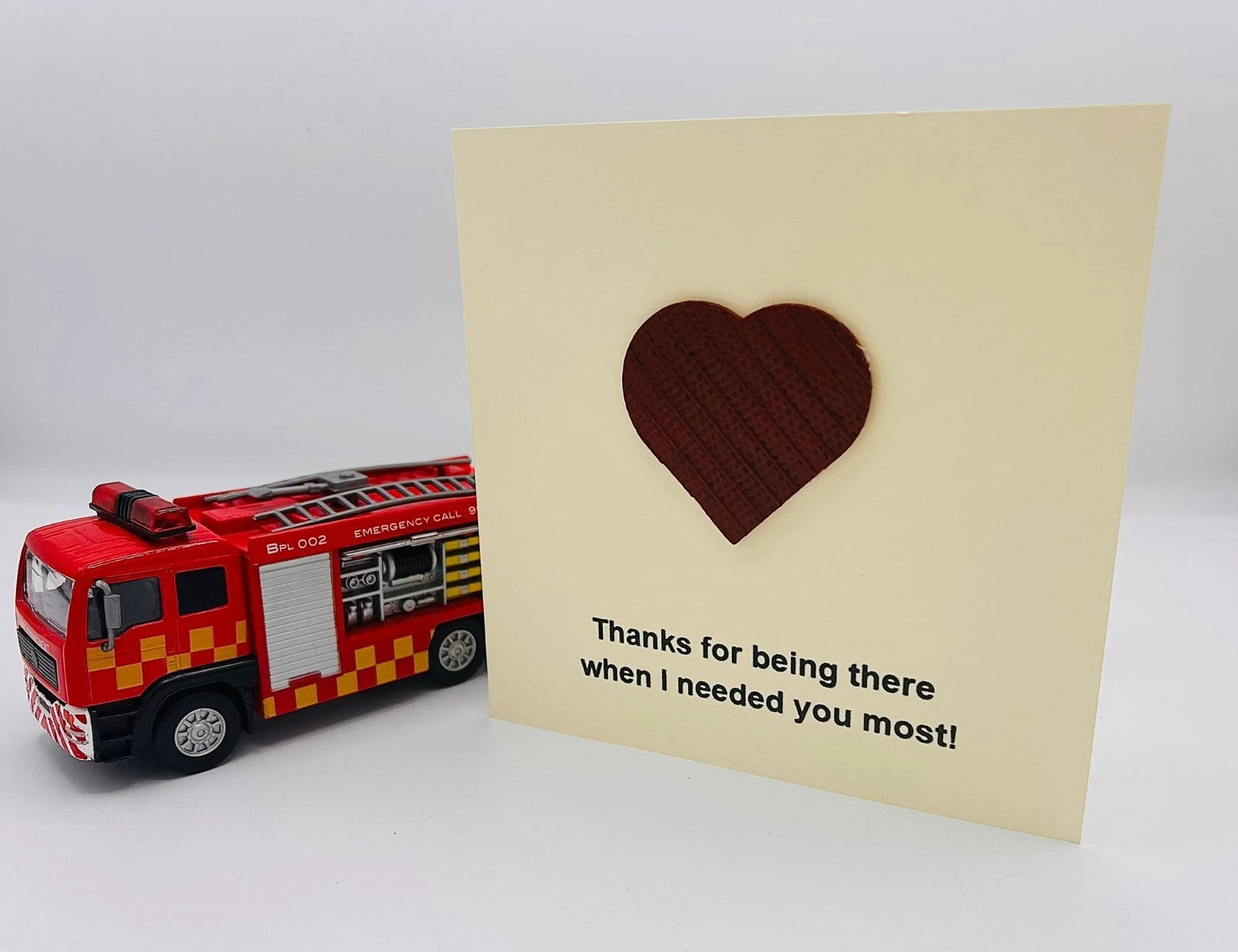 From Fire to Friendship – Eco-Friendly Firefighter Thank You Card Crafted from Decommissioned Fire Hose