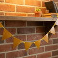 Handmade Yellow Ex-Fire Hose Bunting